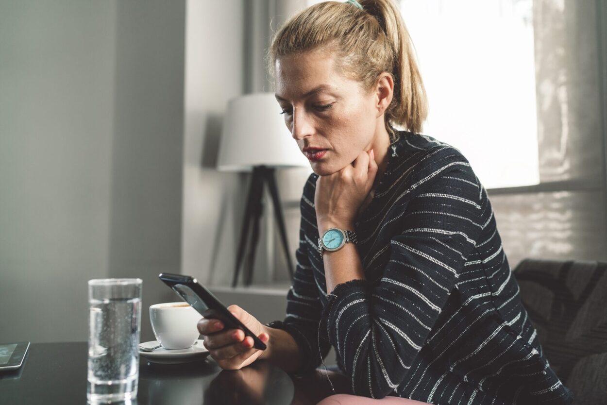 Woman on phone