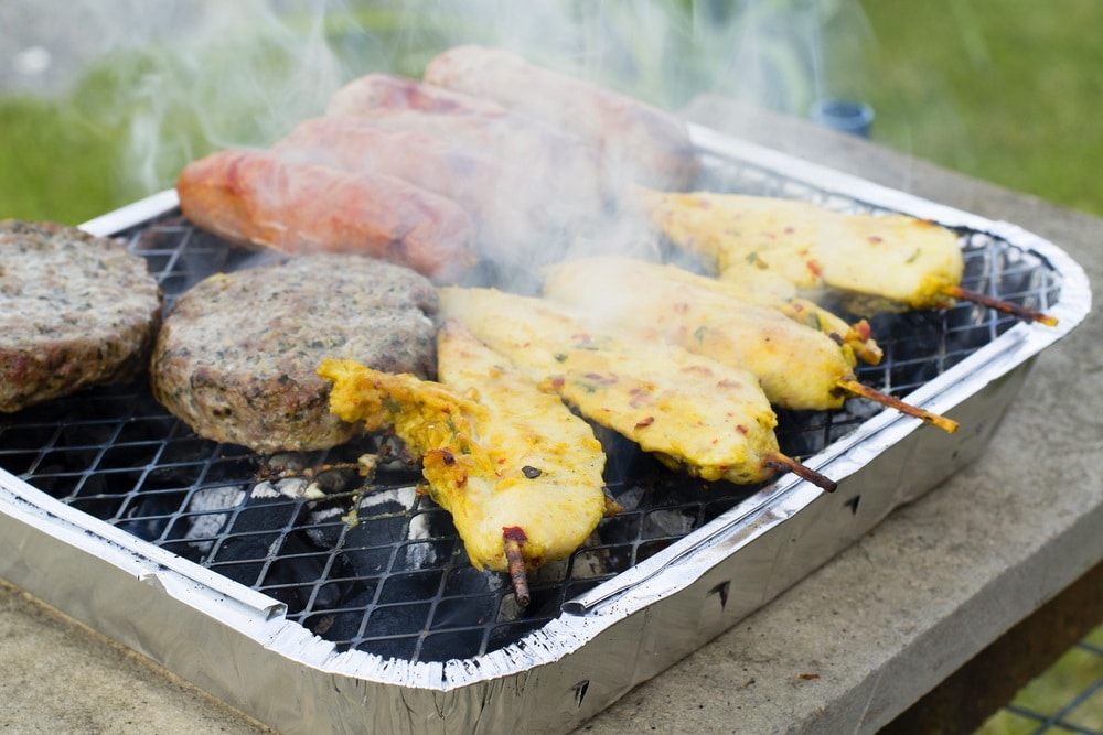 Disposable bbq tray