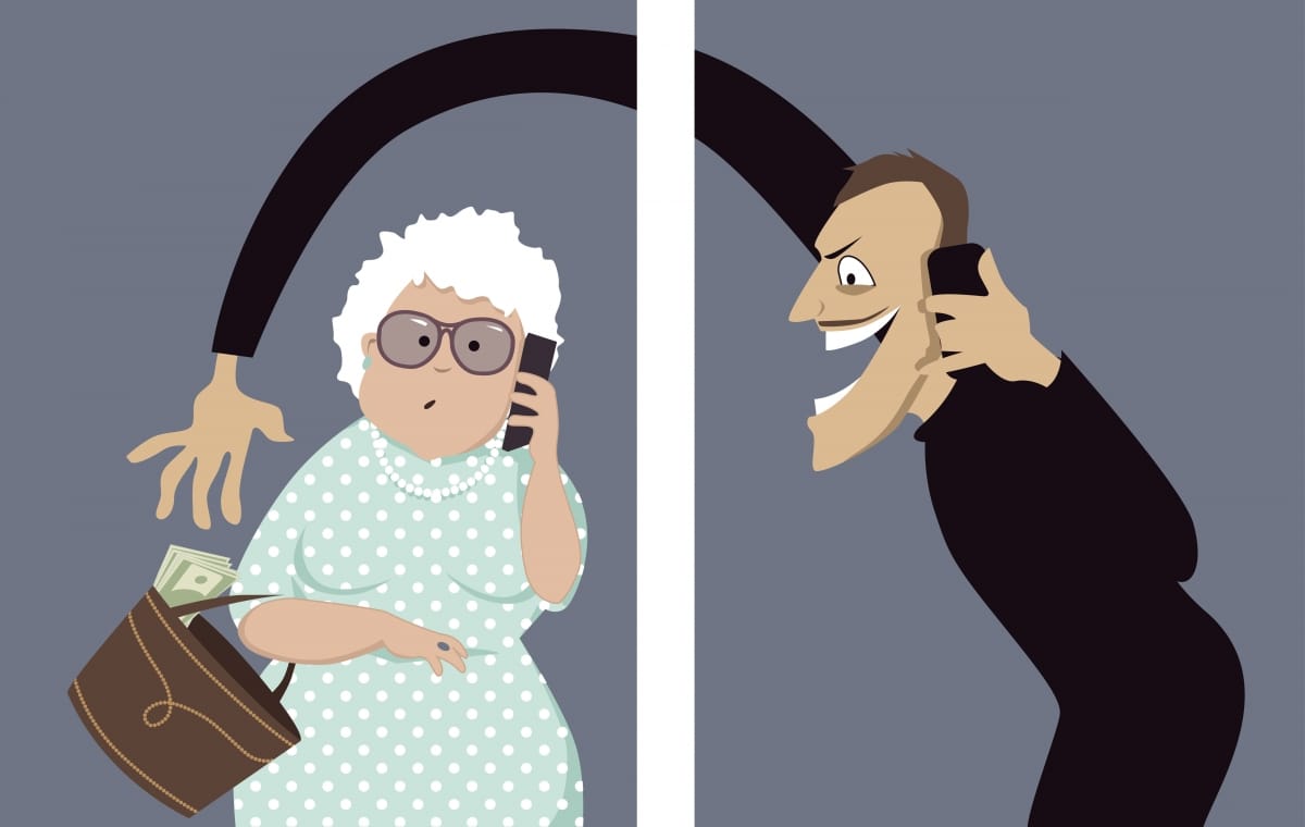 Elderly cold caller victim