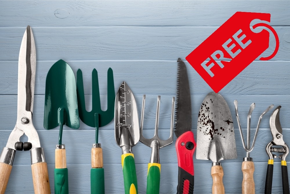 Free gardening equipment