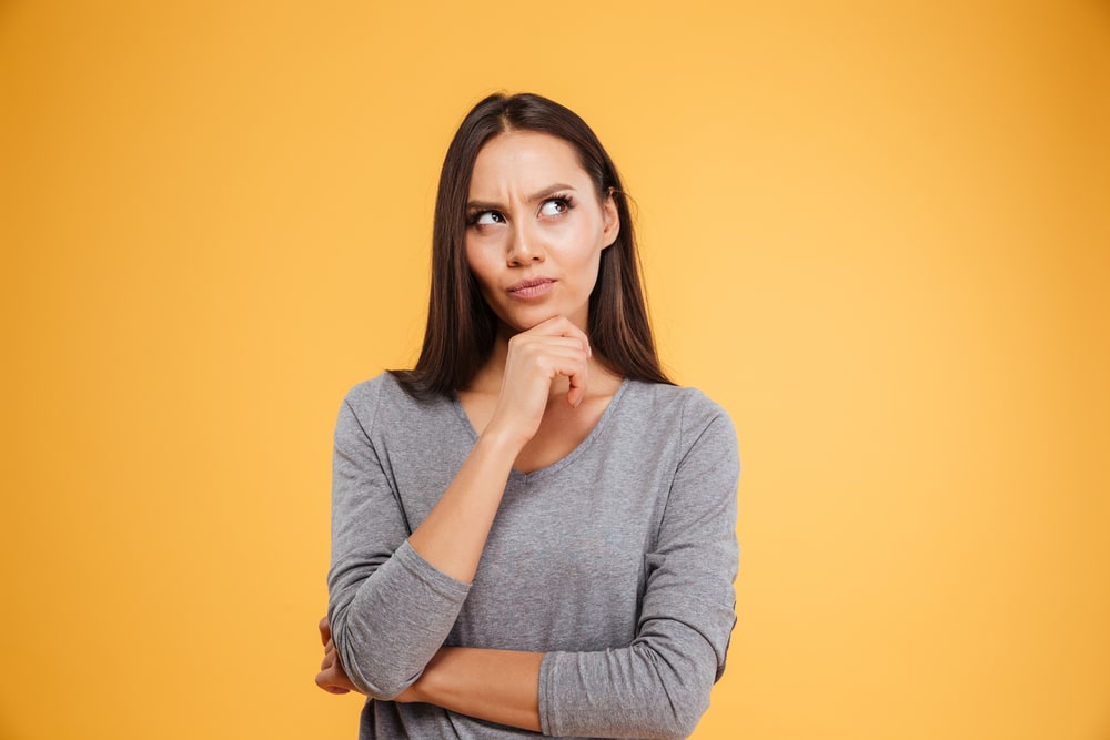 thoughtful woman