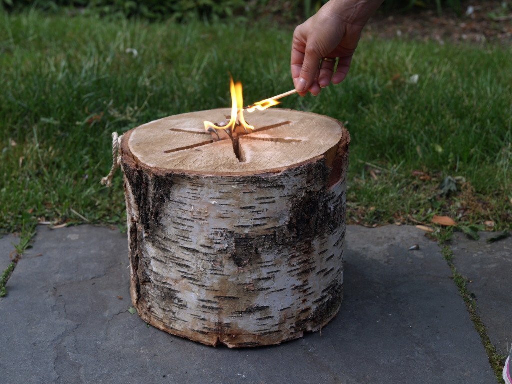 Light-n-go bonfire log